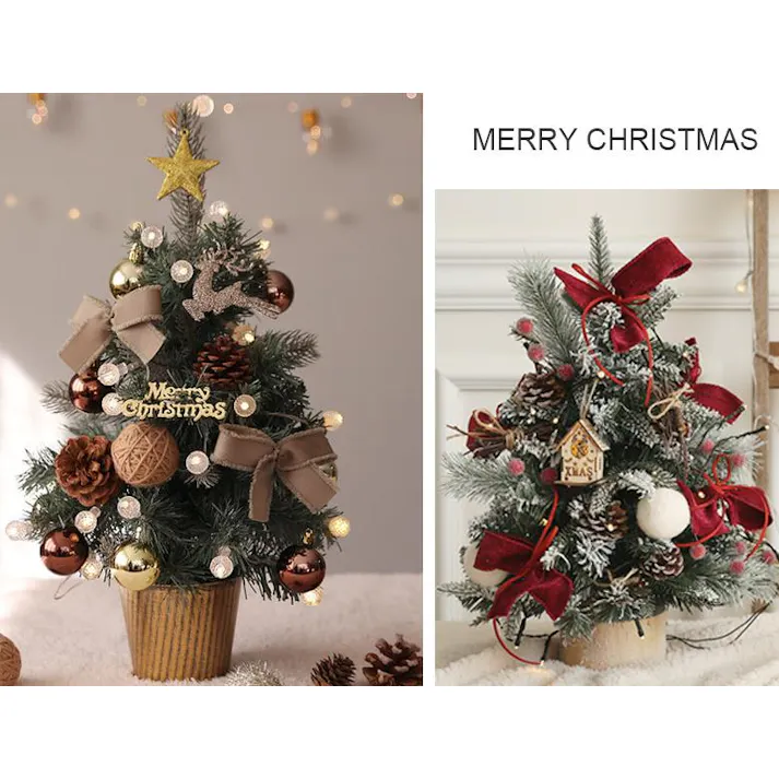 クリスマスツリー 卓上 45cm 65cm ミニツリー イルミネーション 卓上ツリー 松ぼっくり 北欧風 LEDライト付き キラキラ 雰囲気満々 組み立て簡単 クリスマスデコレーション インテリア 電池式 クリスマス パーティー おしゃれ プレゼント