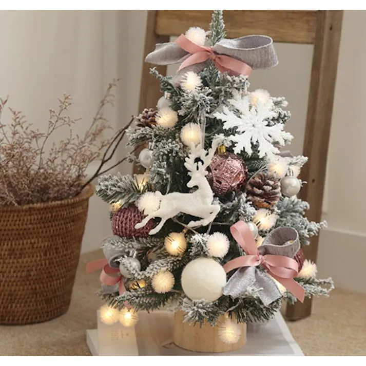 クリスマスツリー 卓上 45cm 65cm ミニツリー イルミネーション 卓上ツリー 松ぼっくり 北欧風 LEDライト付き キラキラ 雰囲気満々 組み立て簡単 クリスマスデコレーション インテリア 電池式 クリスマス パーティー おしゃれ プレゼント