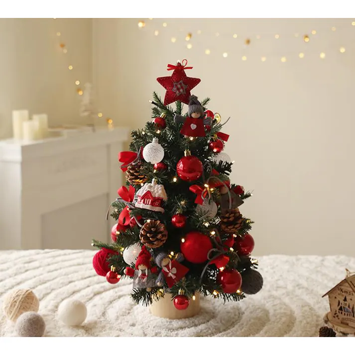 クリスマスツリー 卓上 45cm 63cm ミニツリー イルミネーション 卓上ツリー 松ぼっくり 北欧風 LEDライト付き キラキラ 雰囲気満々 組み立て簡単 クリスマスデコレーション インテリア 電池式 クリスマス パーティー おしゃれ プレゼント