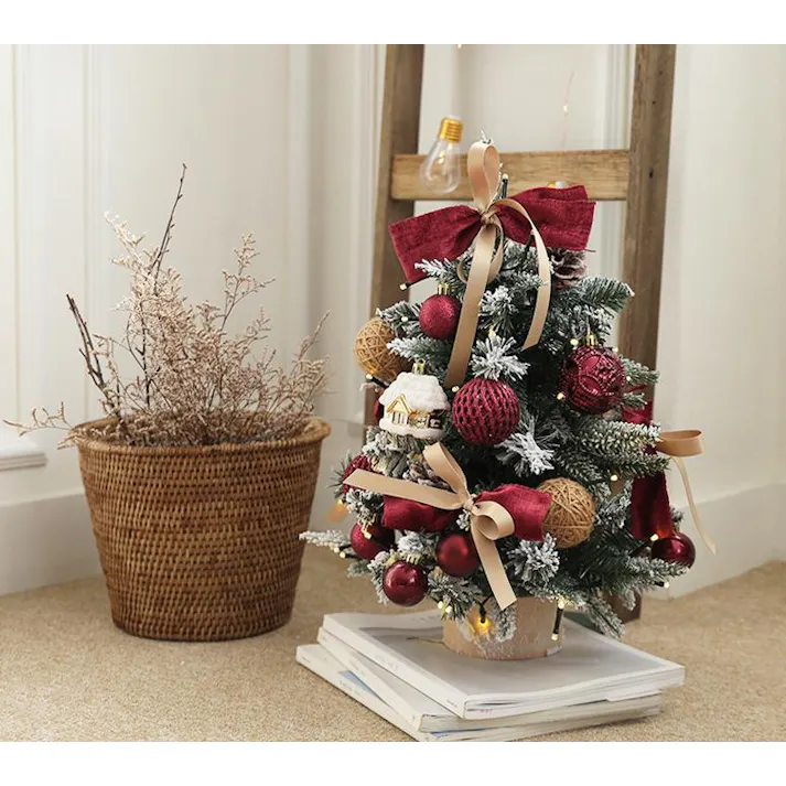 クリスマスツリー 卓上 45cm 60cm ミニツリー イルミネーション 卓上ツリー 松ぼっくり 北欧風 LEDライト付き キラキラ 雰囲気満々 組み立て簡単 クリスマスデコレーション インテリア 電池式 クリスマス パーティー おしゃれ プレゼント