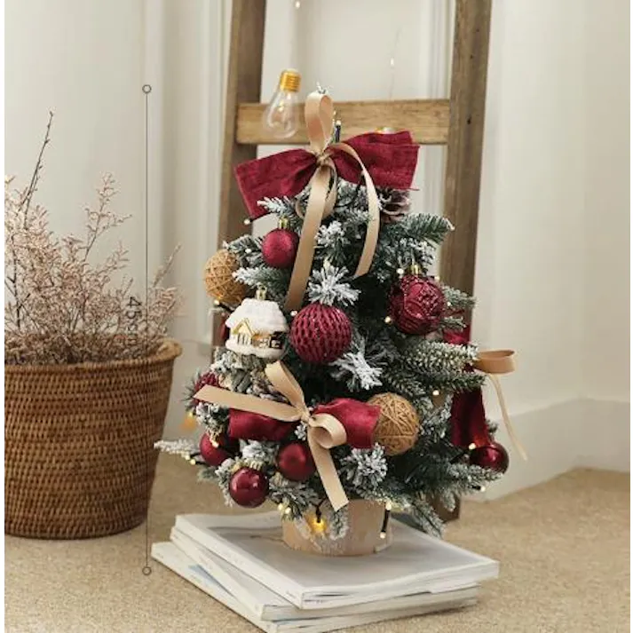 クリスマスツリー 卓上 45cm 65cm ミニツリー イルミネーション 卓上ツリー 松ぼっくり 北欧風 LEDライト付き キラキラ 雰囲気満々 組み立て簡単 クリスマスデコレーション インテリア 電池式 クリスマス パーティー おしゃれ プレゼント