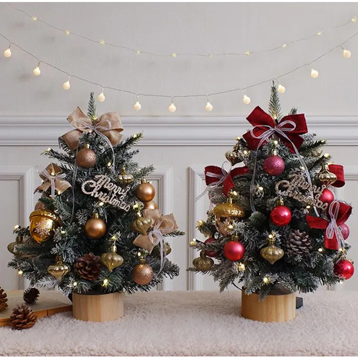 クリスマスツリー 卓上 45cm 65cm ミニツリー イルミネーション 卓上ツリー 松ぼっくり 北欧風 LEDライト付き キラキラ 雰囲気満々 組み立て簡単 クリスマスデコレーション インテリア 電池式 クリスマス パーティー おしゃれ プレゼント