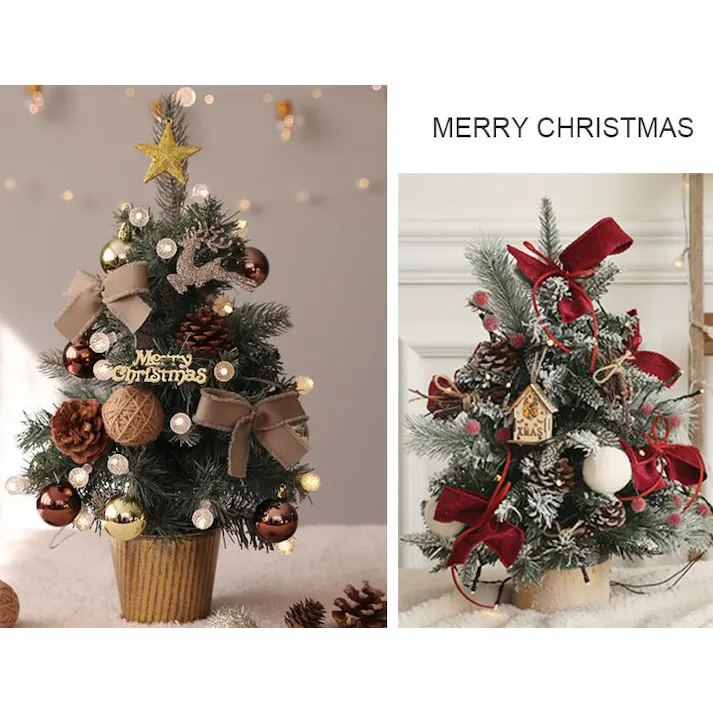 クリスマスツリー 卓上 45cm 62cm ミニツリー イルミネーション 卓上ツリー 松ぼっくり 北欧風 LEDライト付き キラキラ 雰囲気満々 組み立て簡単 クリスマスデコレーション インテリア 電池式 クリスマス パーティー おしゃれ プレゼント