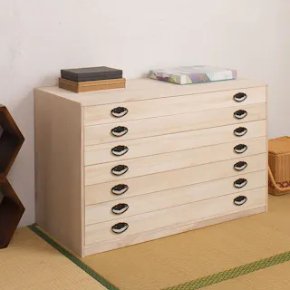 たとう紙ごと余裕で収納 桐たんす7段 大川家具 日本製 国産 洋服タンス 和ダンス チェスト 収納タンス 桐タンス 引き出し 和タンス 整理タンス 衣類収納 木製 桐の衣装ケース 桐衣装箱 着物入れ 着物収納 着物用 和風 和室 収納ケース 衣装タンス 桐チェスト