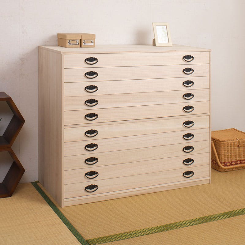 nakakei チェスト ワルツ 幅50cm 6段 ホワイト 洋服タンス シンプル