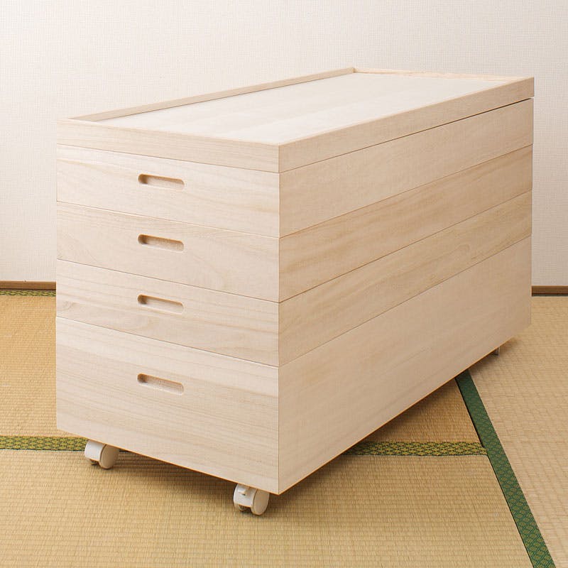 整理タンス / 着物収納 本格派の着物収納】総桐着物収納ユニットタンス 3点セット引き出し8段