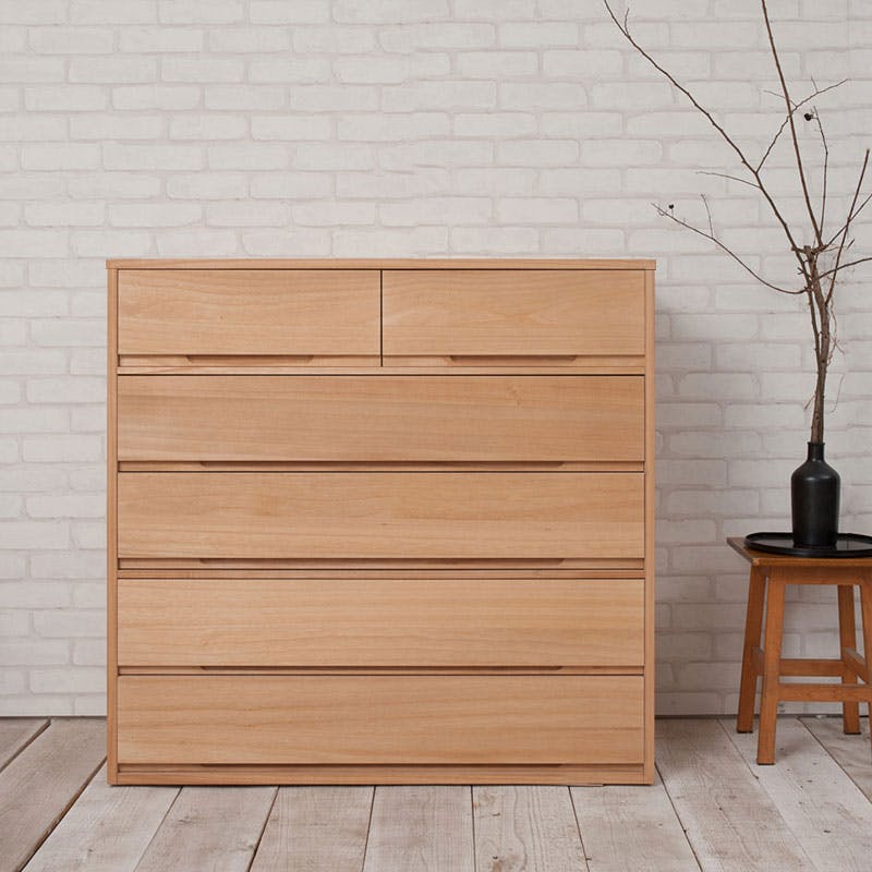 インテリアチェスト ワイド6段【別送品】 | チェスト・タンス 通販