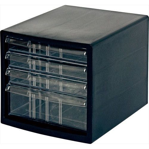 A4E-S4B A4レターケース/別売り仕切り板対応引出し/4段(浅3+深1段) 事務用品