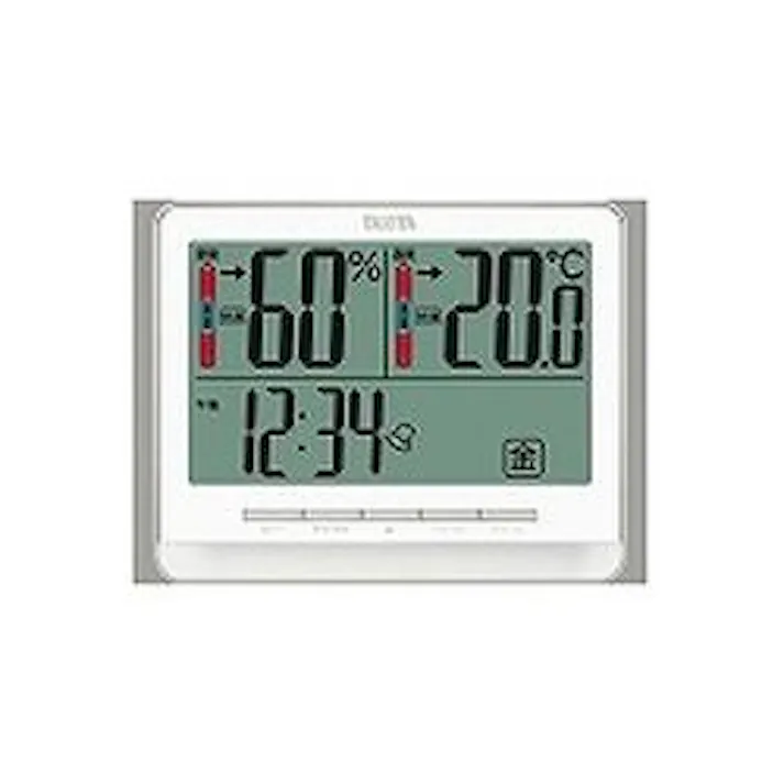 デジタル温湿度計 ホワイト (1個)