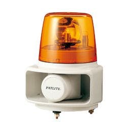 ホーンスピーカ一体型電子音回転灯 音色Aタイプ DC24V 黄 φ162 屋内照明 ホーンスピーカ一体型電子音回転灯 音色Aタイプ DC24V 黄 φ162 屋内照明
