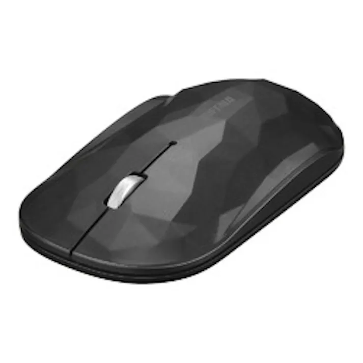 薄型 3ボタン Bluetooth BlueLEDマウス ジオメトリー ブラック