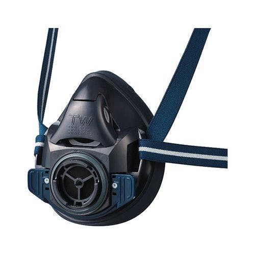 防じん・防毒両検定マスク(Lサイズ)烏羽色 (1個) 作業着・作業服・安全靴