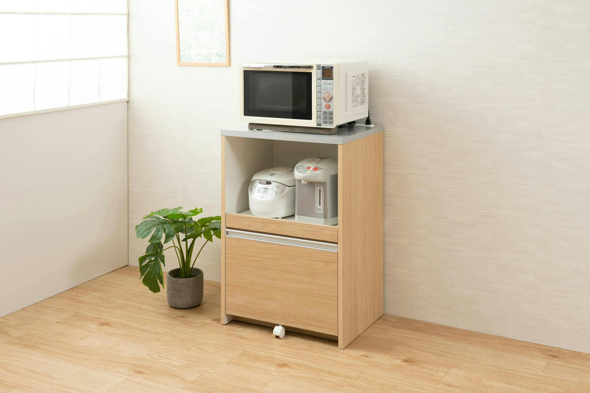 MOCA】幅60 ローレンジカウンタータイプ ナチュラル 日本製 完成品