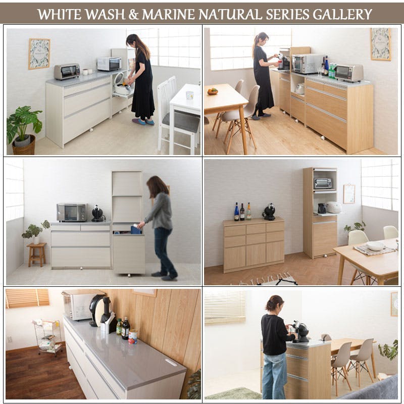 MOCA】間仕切りキッチンカウンター幅110.5cm ステンレス調ハイグロス天