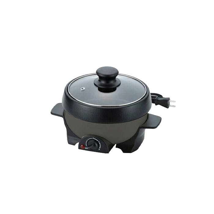 電気鍋 一人用グリル鍋 蓋付グリルパン16cm ミニグリル鍋 卓上 レシピ付 調理器具 でんき鍋 料理 卓上鍋