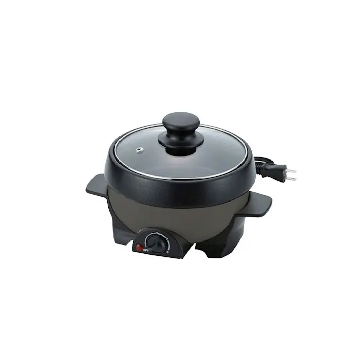 電気鍋 一人用グリル鍋 蓋付グリルパン16cm ミニグリル鍋 卓上 レシピ付 調理器具 でんき鍋 料理 卓上鍋