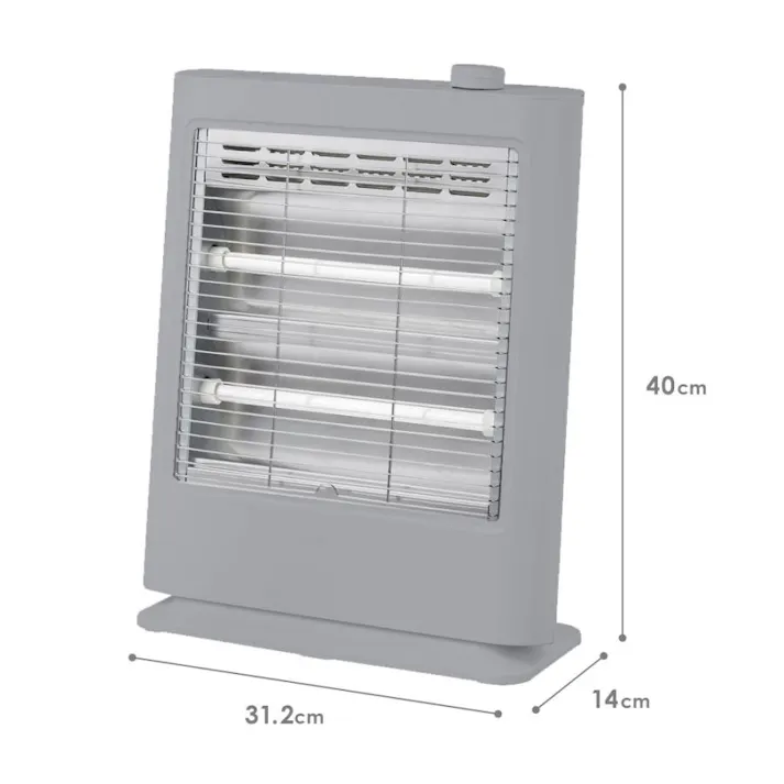 電気ストーブ 石英管 ヒーター Brissa C:NET シィーネット BDEM106GG グレージュ コンパクト設計 電気ヒーター