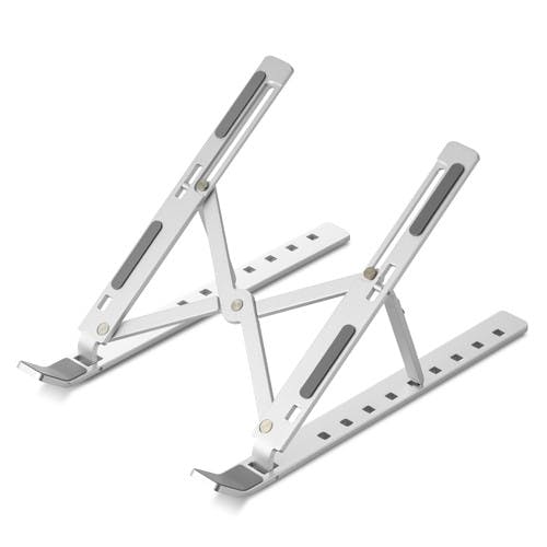 ノートパソコンスタンド 折リタタミ式 9段階角度調整 シルバー
