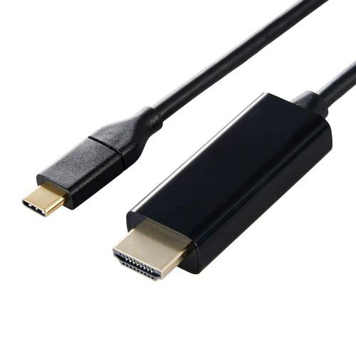 USB-C HDMI 変換ケーブル 1m 4K/60Hz対応 ミラーリング ブラック
