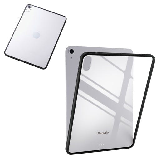 iPad Air �P�[�X 11�C���` ( M3 / M2 ) �ϏՌ� �w�ʃN���A �u���b�N �P�[�X�E�X�g���b�v