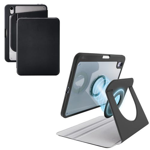 iPad mini ケース 8.3インチ ( A17 Pro ) 360度回転 ブラック ケース・ストラップ