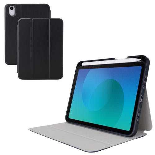 iPad mini ケース 8.3インチ ( A17 Pro ) マグネット式フラップ ブラック ケース・ストラップ iPad mini ケース 8.3インチ ( A17 Pro ) マグネット式フラップ ブラック ケース・ストラップ