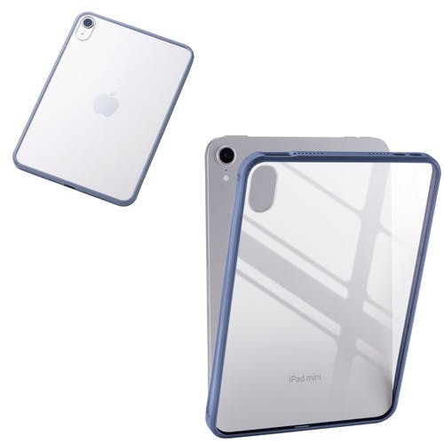 iPad mini ケース 8.3インチ ( A17 Pro ) 耐衝撃 背面クリア ブルーグレー ケース・ストラップ iPad mini ケース 8.3インチ ( A17 Pro ) 耐衝撃 背面クリア ブルーグレー ケース・ストラップ