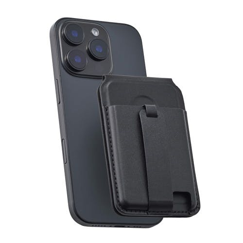 MagSafe カードケース スタンド iPhone用 磁気防止シート付 ブラック