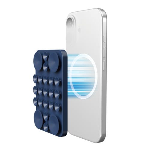スマホホルダー 吸盤 MagSafe対応 iPhone用 壁鏡ガラス貼付 ネイビー
