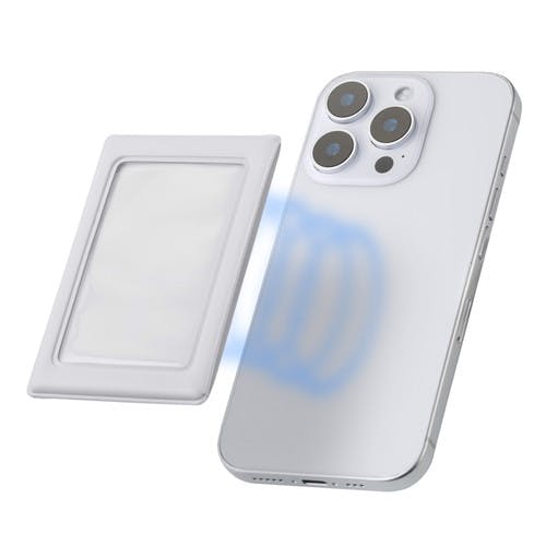 チェキ用フォトフレーム マグネット式 instax mini film用 MagSafe装着可 白