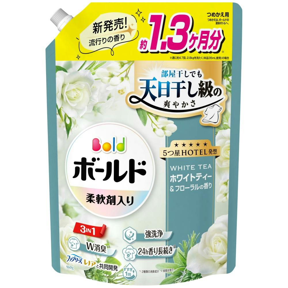 ボールドジェルホワイトティー＆フローラルの香りつめかえ用超ジャンボ