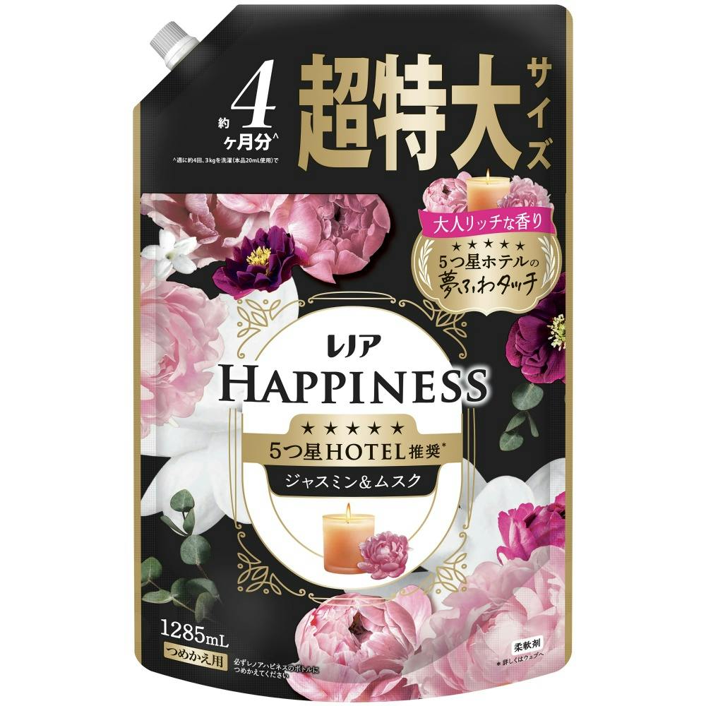 【6点まとめ買い】レノアハピネス夢ふわタッチジャスミン＆ムスクの香り詰替用超特大サイズ × 6点【送料込み】 ＃hrm-4987176320148