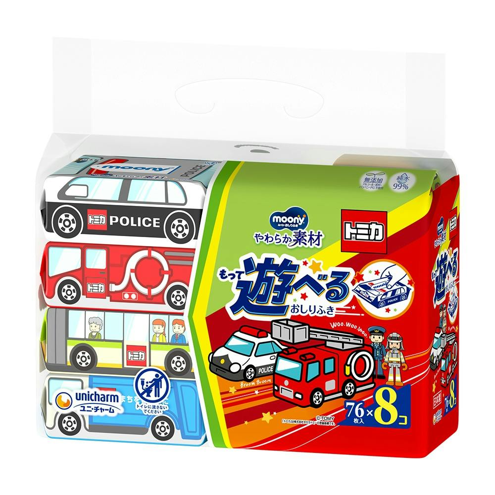 【4点まとめ買い】ム－ニ－おしりふきやわ素材詰替 トミカ × 4点【送料込み】 ＃hrm-4903111700189