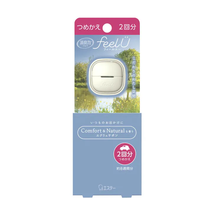 消臭力 クルマ用 feelU クリップタイプ つめかえ エクリュサボン ×1点【送料込み】 #hrm-4901070132249