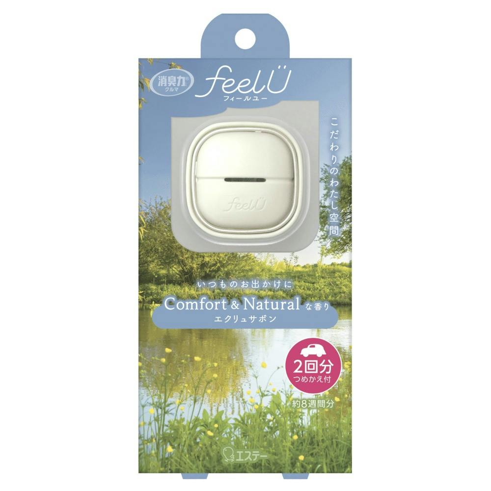 消臭力 クルマ用 feelU クリップタイプ 本体 エクリュサボン ×1点【送料込み】 ＃hrm-4901070132201