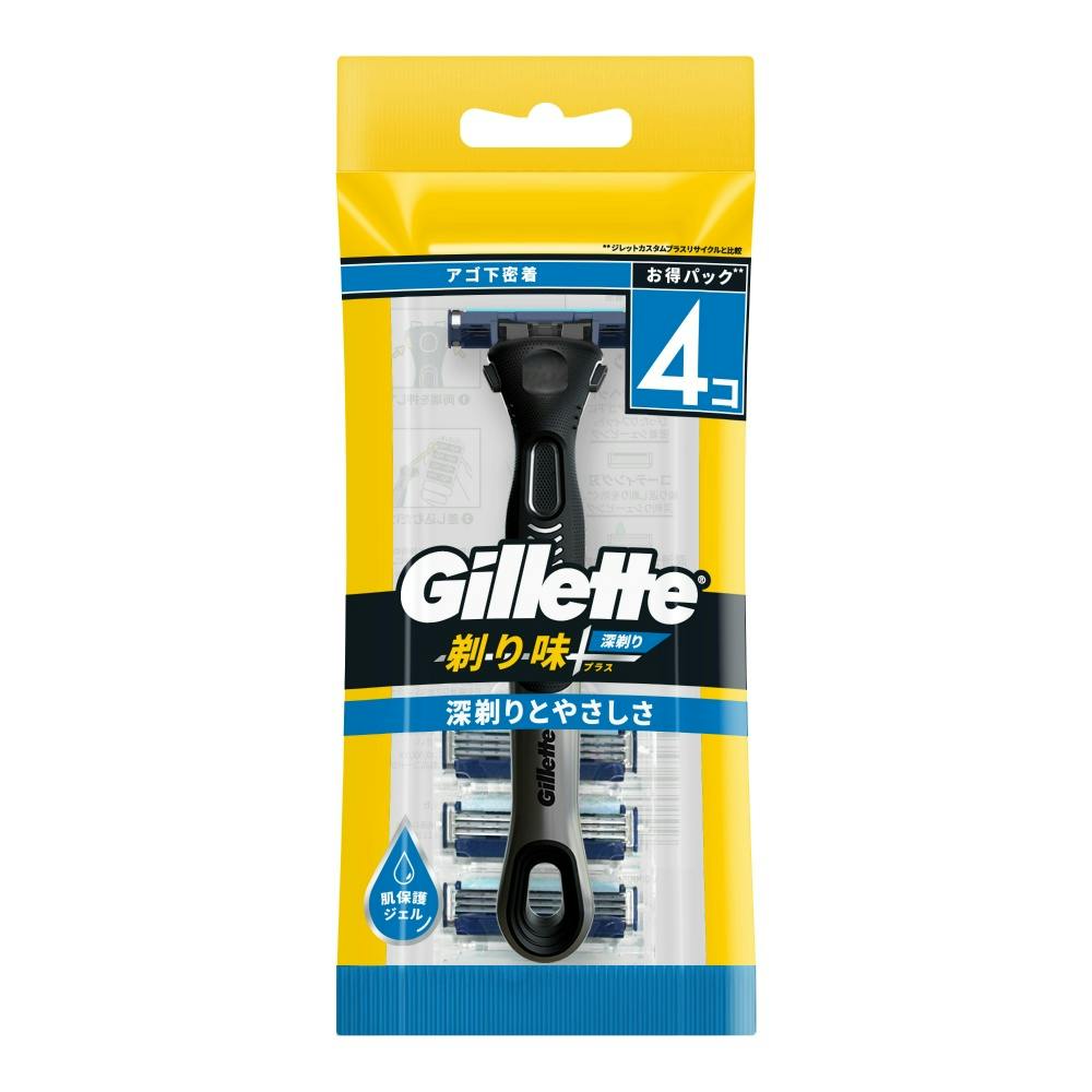 ジレット剃り味＋プラス深剃り3Bホルダー付 ×1点【送料込み】 ＃hrm-4987176342164