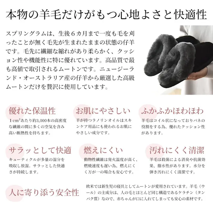 ムートン スリッパ ルームシューズ Sサイズ グレー 累計20万足突破 高級 本革 あったか 冬 暖かい あたたかい 本物 室内 レザー 冷え対策 北欧 おしゃれ リアルファー 来客用 天然素材 レディース メンズ 子供 キッズ ニュージーランド産