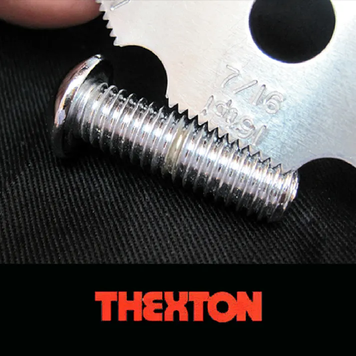 THEXTON ユニバーサルスレッドゲージ ボルト・ネジのピッチ計測 インチ&ミリ対応 #YS-007