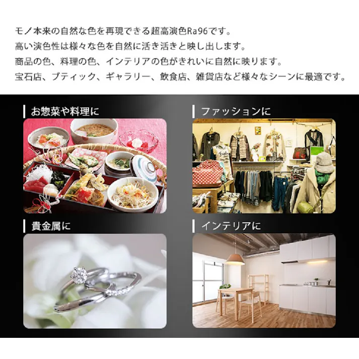 高演色クラス4 演色AAA LED電球 E11 60形相当 高演色Ra96 フリッカーフリー 電球色3000K BH-0711A-WH-30-Ra96