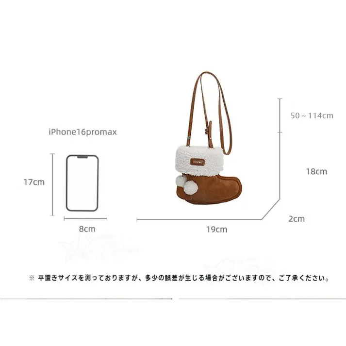 クリスマス ショルダーバッグ ハンドバッグ 靴の形 赤い かわいい モコモコ バック かばん おしゃれ 誕生日 クリスマス 雰囲気 プレゼント 萌 グッズ キャンディー入れ 小物入れ