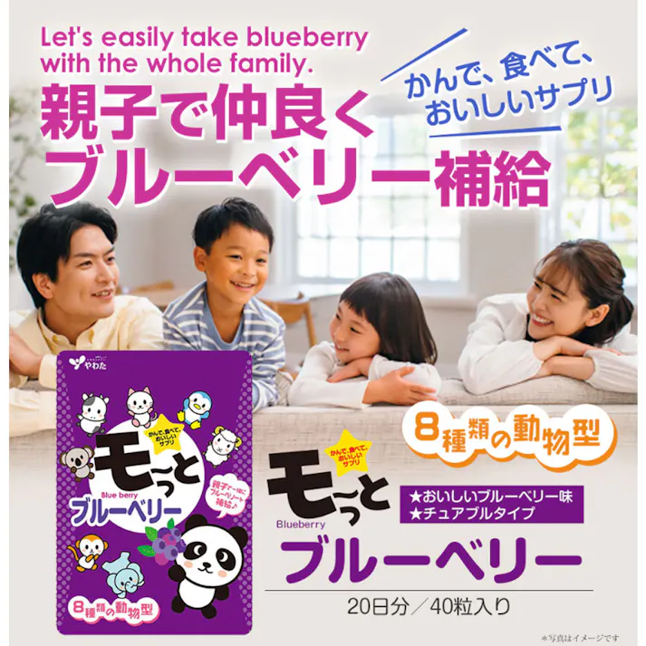 やわた モーっとブルーベリー 20日分 40粒入 ×1点【送料込み】 #4980901213142
