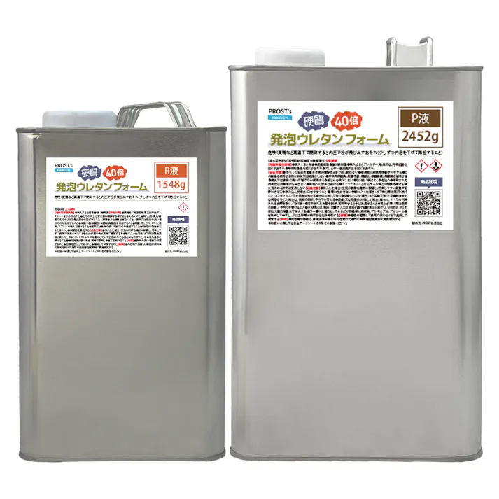 PROST 硬質発泡ウレタンフォーム原液 40倍 4kgセット/発泡 ウレタン 成型 エアロ 40倍