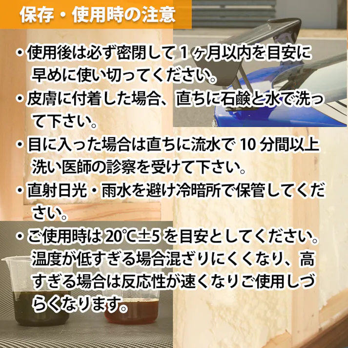 PROST 硬質発泡ウレタンフォーム原液 40倍 4kgセット/発泡 ウレタン 成型 エアロ 40倍