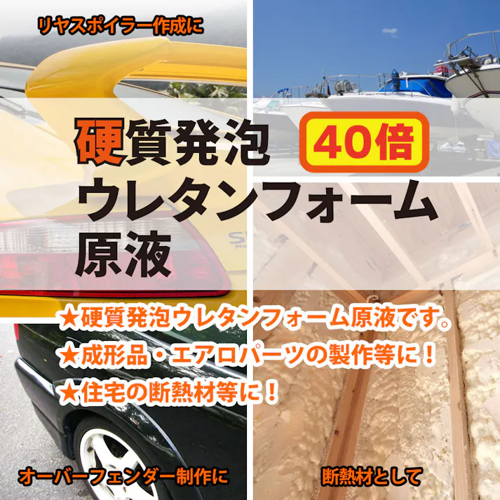 PROST 硬質発泡ウレタンフォーム原液 40倍 8kgセット/発泡 ウレタン 成型 エアロ 40倍