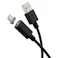 マグネット 充電ケーブル USB-C USB-A 15W 着脱式コネクタ 2m ブラック