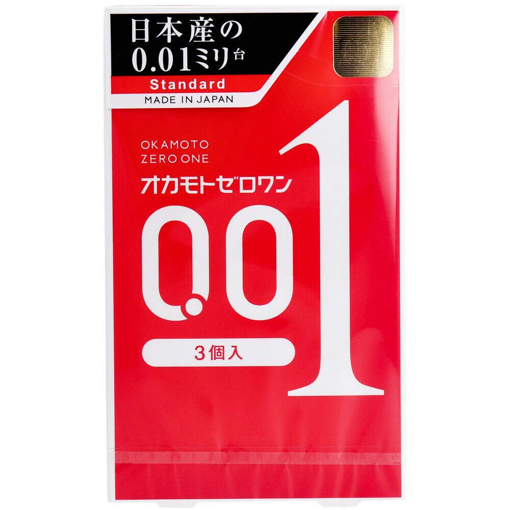 オカモトゼロワン 0.01ミリ コンドーム 3個入 ×1点【送料込み】 ＃4547691749192