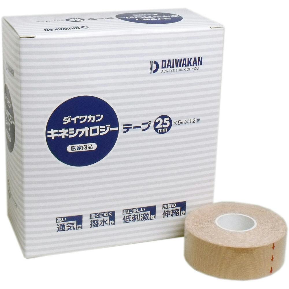 キネシオロジーテープ 医家向品 25mm×5m×12巻 ×1点【送料込み】 ＃4560236201856