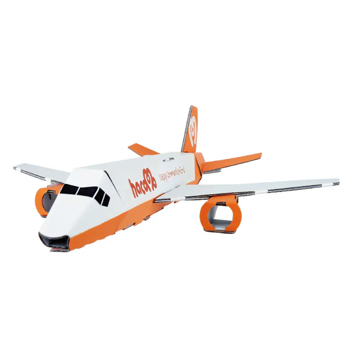 hacomo のりものシリーズ 飛行機 ダンボール工作キット ×1点【送料込み】 #4562201012313