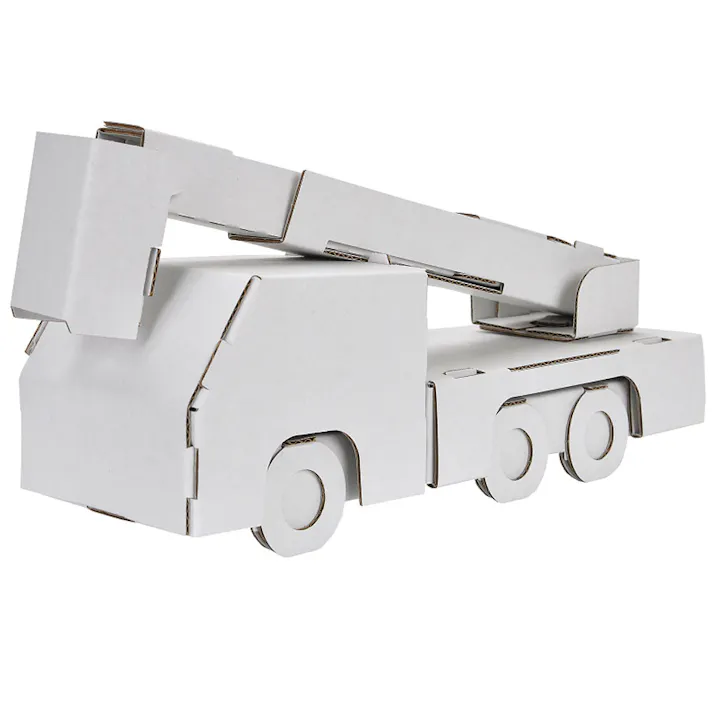 hacomo のりものシリーズ 消防車 ダンボール工作キット ×1点【送料込み】 #4562201012320