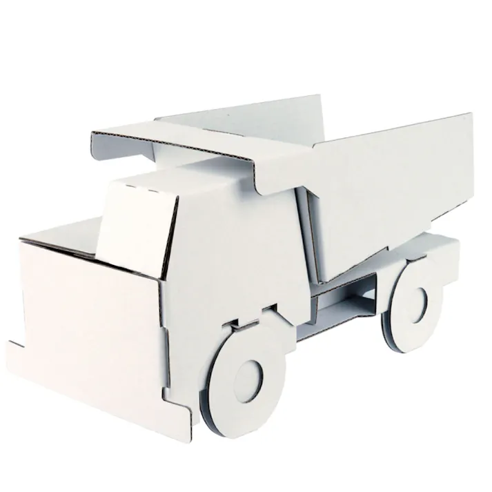 hacomo のりものシリーズ ダンプカー ダンボール工作キット ×1点【送料込み】 #4562201012337